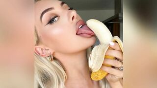 Rhiannon Blue Topless Banana suck PPV
