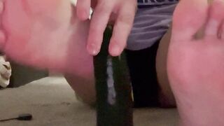 Fangs footjob