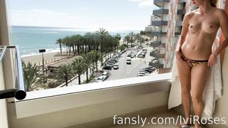 Iviroses Public balcony naked SQUIRT!! Uncensored!