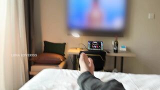 Lunalovekiss Air Hostess goes to wrong room