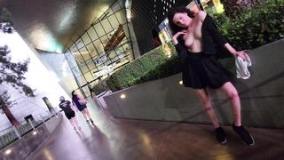 Nicole Niagara Fucking my cum on the sidewalk in full view of public...