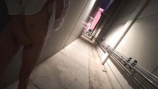 Nicole Niagara White night gown in public Pt1 flashing, sucking and fucking