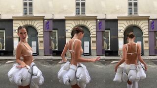 Anna Malygon outdoor sideboobs