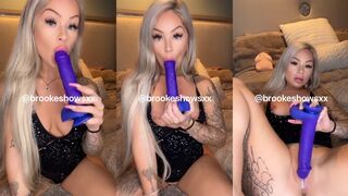 Brooke sexy tattooed blonde pov dildo solo
