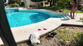Daring Kiara - Voyeur Watching Me Masturbating at Public Hotel Pool