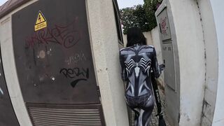 Daring Kiara - Public Risky Sex in SpiderMan Costumes
