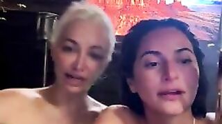 Lindsey Pelas GG Live Hot Tub at night