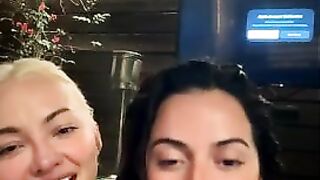 Lindsey Pelas GG Live Hot Tub at night