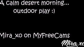 mira xo outdoors sunset dildo play