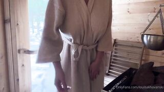 Louisa Khovanski Full Naked Sweating in Sauna Onlyfans
