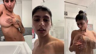 Mia Khalifa naked in the bathroom