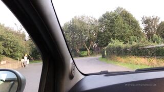 Hannah B car blowjob cum in mouth