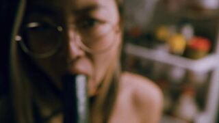 themindoftommy Cucumbers and a Facial for small Asian girl