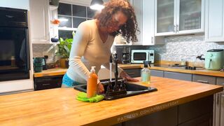 AMWednesday - Kitchen Cleaning - Wet Shirt