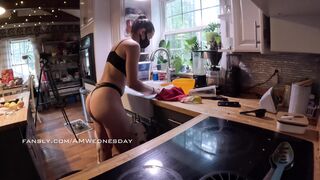 AMWednesday - Making Dinner in Lingerie