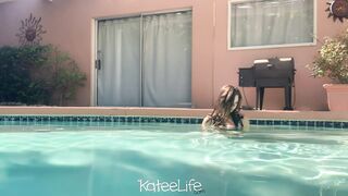 Katee Owen Naked in swimming Pool Onlyfans
