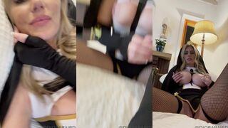 Diora Baird Nun Cosplay pussy vibrator tease
