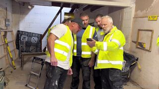 Bonnie Blue Gangbang with a group of buliders fucked hard