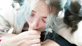 shrooms q - Draining Daddy's Balls on the Drive Home