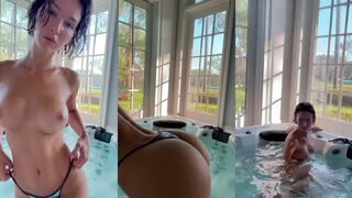 Rachel Cook naked pool fun