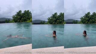 Mikaela Lafuente Naked in Swimming Pool