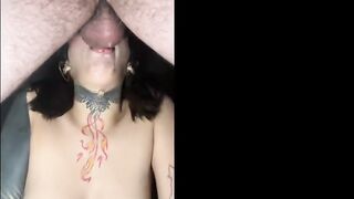 Vianka Soles pigtails blowjob