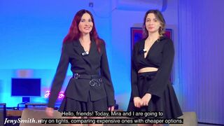 Jeny Smith GG Pantyhose try on with Mira