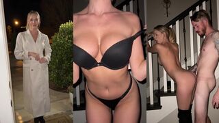 Emma Hix fucks on stairs